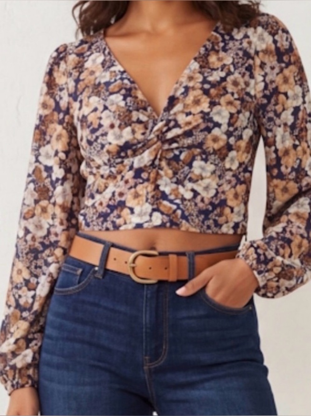 Altar'd State Multicolor Floral Blouse